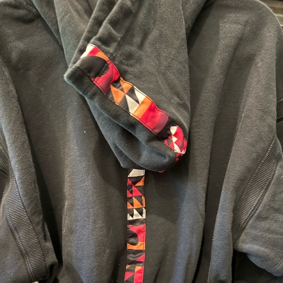 FP Movement by Free People Snow Flow Black Hoodie with Pink Geometric Accents - Picture 6 of 16